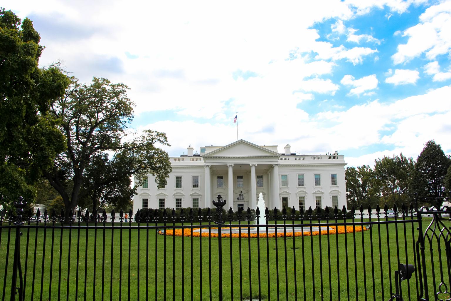 The White House view from Lafayette Park