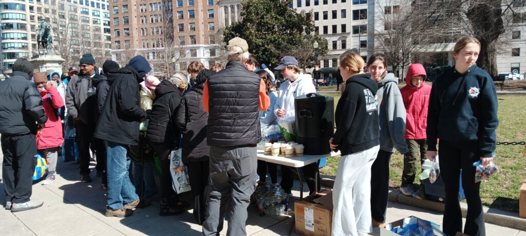 TOP teens serving homeless people